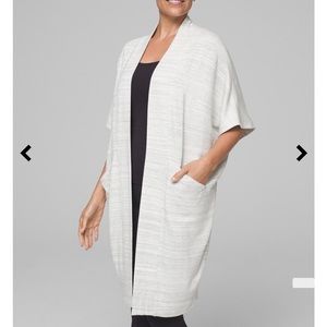 Soma heather gray fleece cocoon wrap